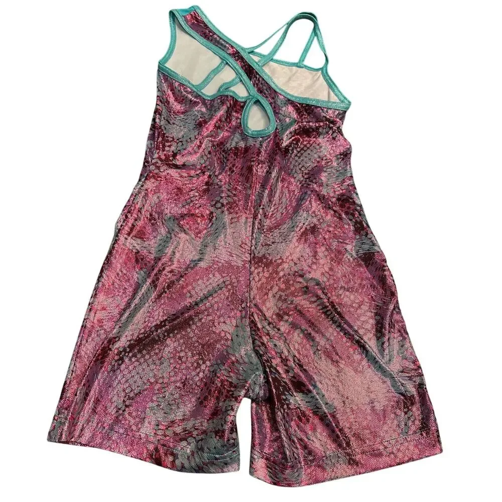 Capezio girls' metallic gym leotard